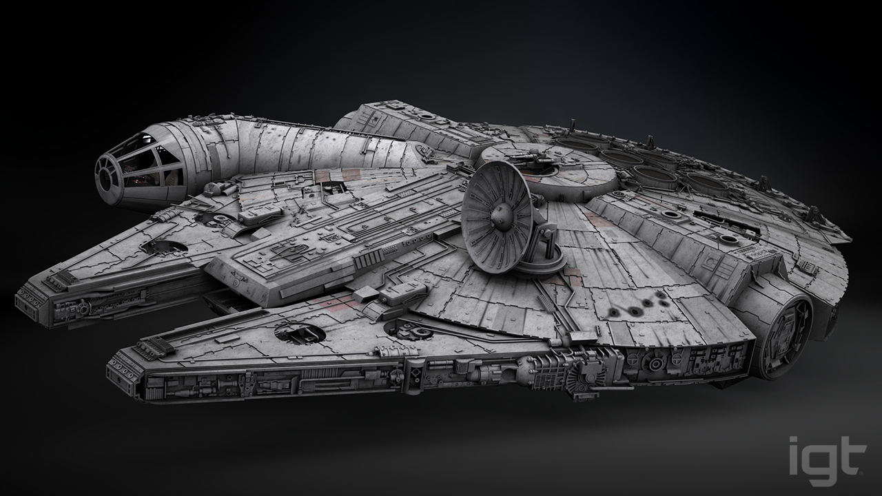 Detailed sci-fi ship model