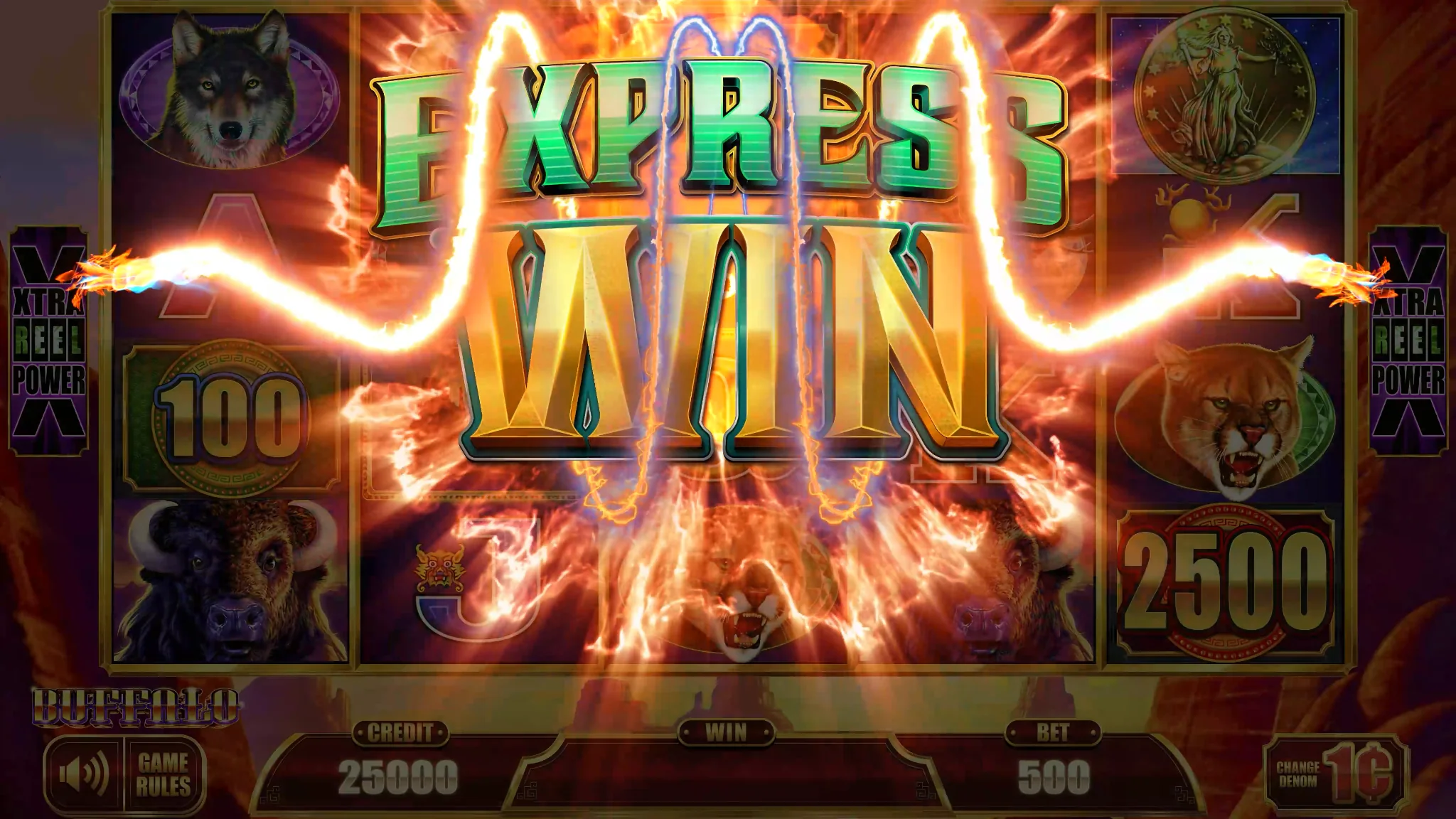 Cash Express Legend Express Win animation still