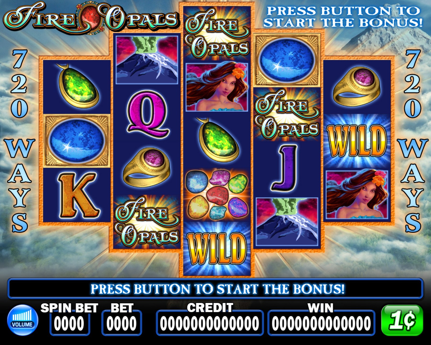 Fire Opals bonus screen