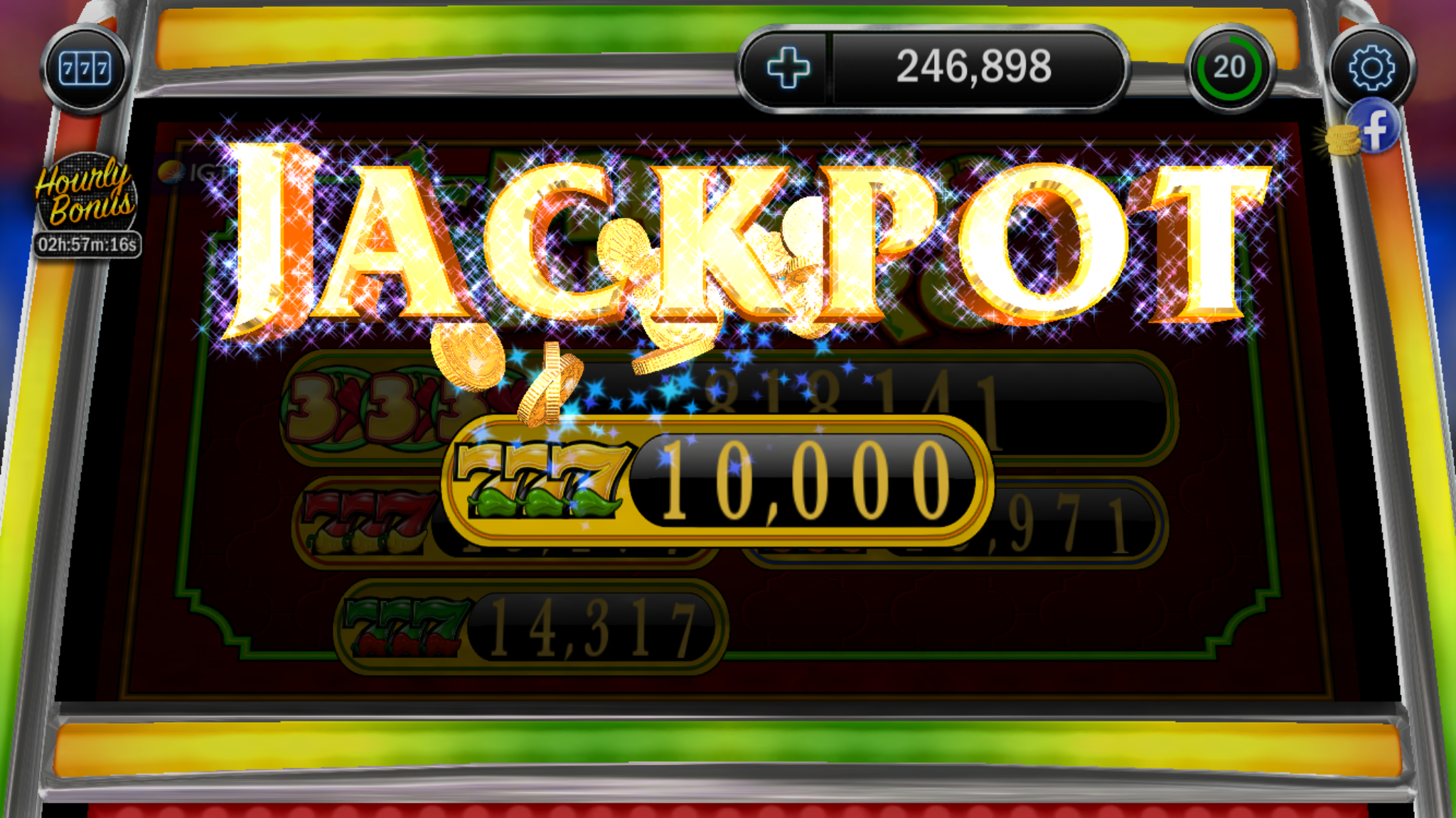 Classic fruit jackpot screen