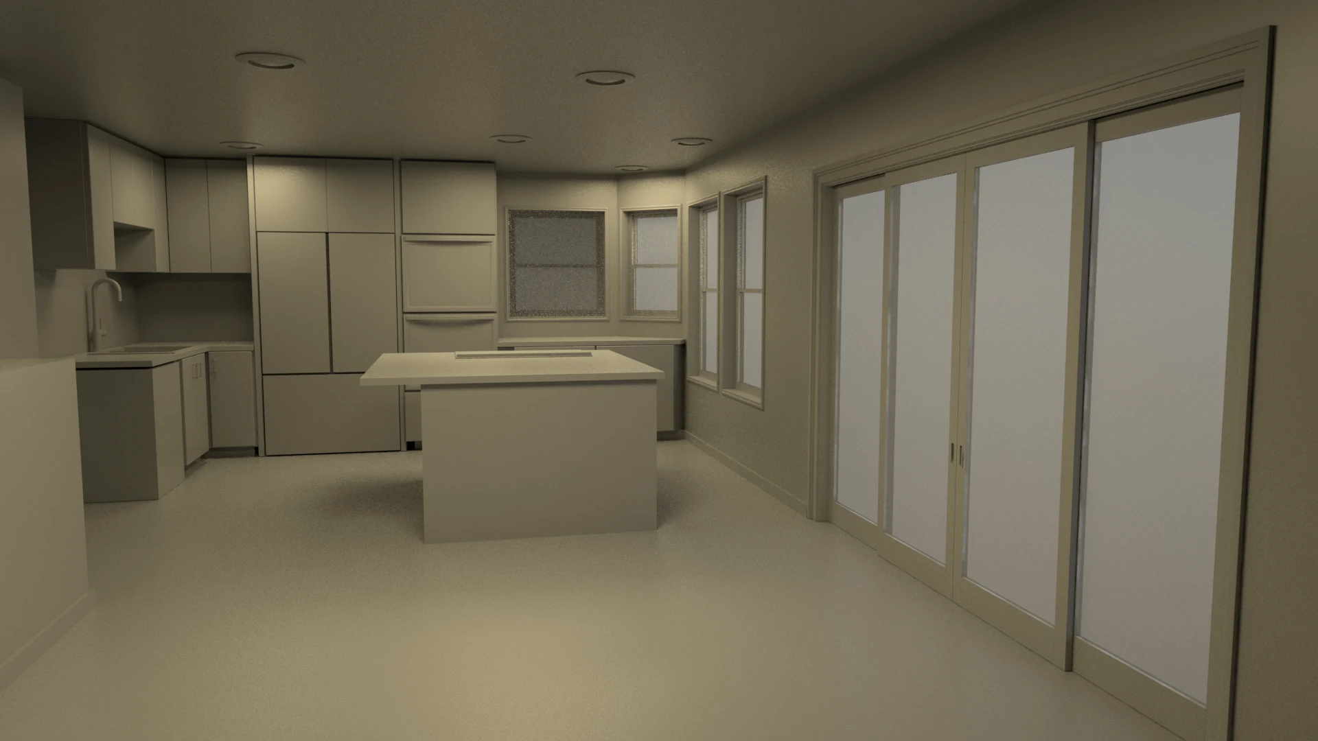 Whitley kitchen grayscale visualization study 02